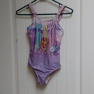 Paw Patrol Nickelodeon Skye one piece bathing swimming suit purple yellow